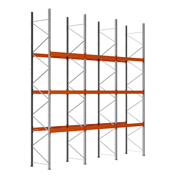 Kovový regál se 3 policemi, třetí pohled pro optimální využití prostoru