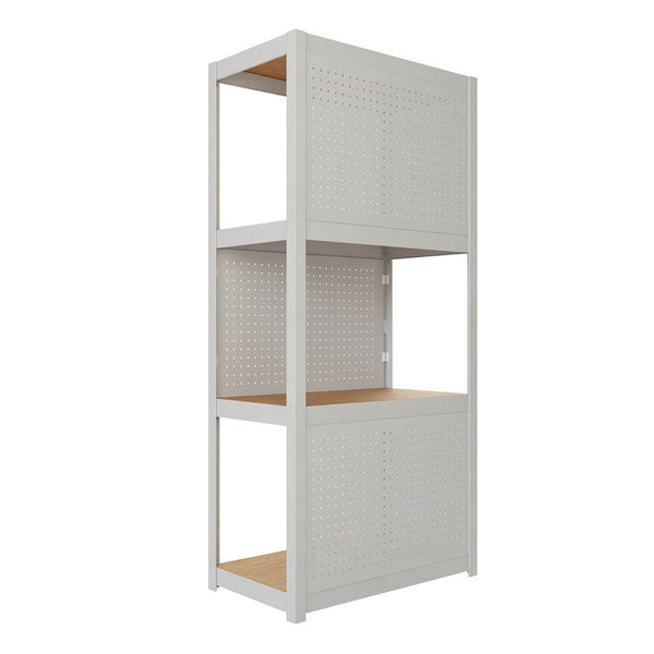 Estantería para oficina AR STYLE con paneles perforados de 150x70x40 cm