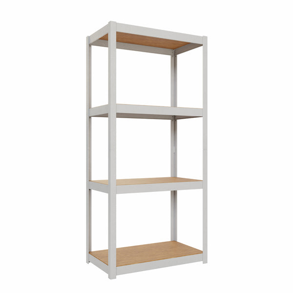 Seitenansicht eines Metallregals STYLE 70x40 mit vier Ebenen