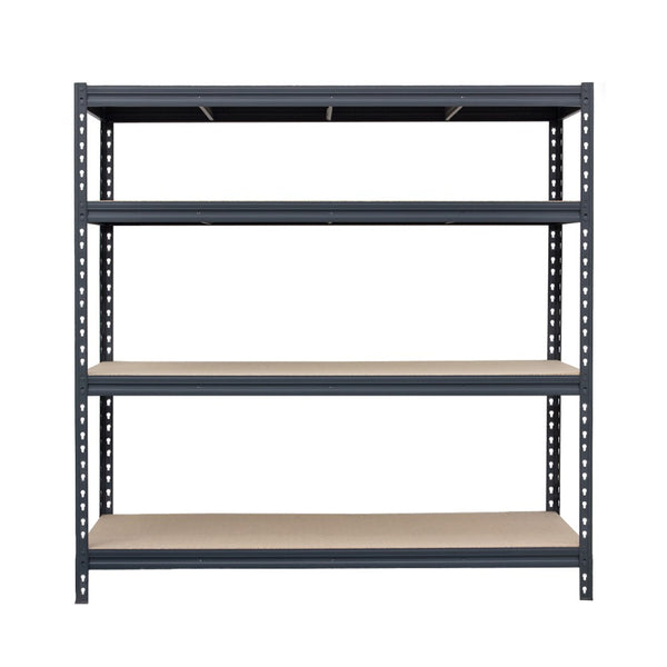 Schwerlastregal BULLRACK RIVET PRO, 200x180x45cm, Spanplatte, 4 Böden, anthrazitgrau