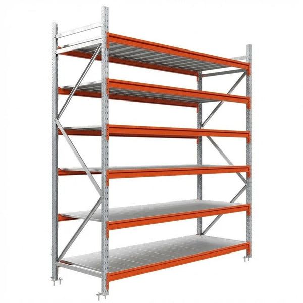 Weitspannregal - Grundregal mit Metallboden - 250x150x60 - 6 Böden