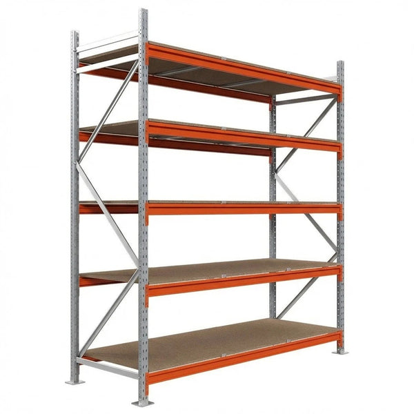 Weitspannregal - Grundregal mit Spanplatte - 200x225x60 - 5 Böden