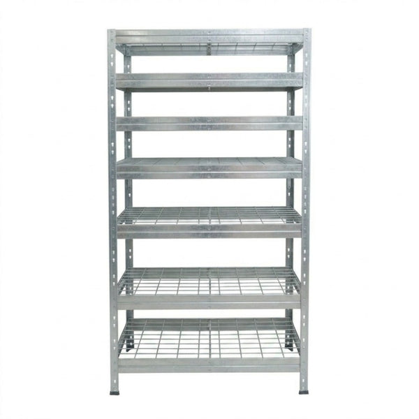 Horganyzott fém polc Rivet DRM 252x90x45 cm, 7 szinttel