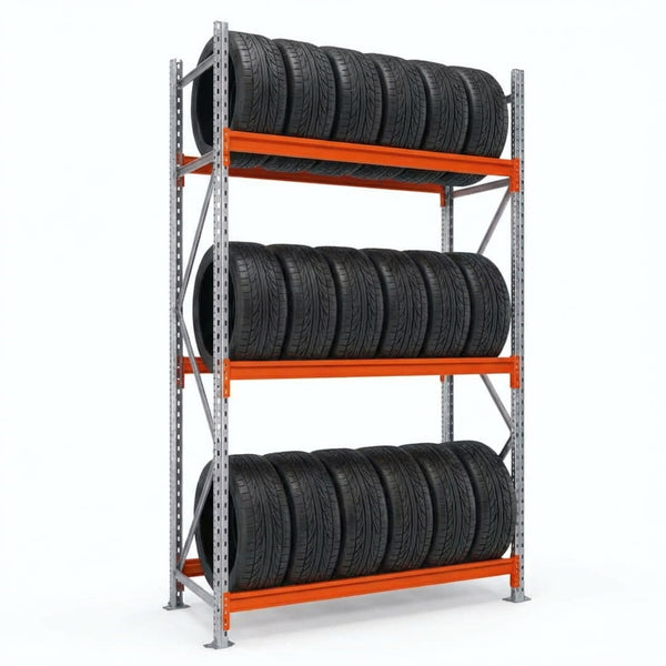 Langspan Reifenregal 150 cm mit 3 Ebenen aus Metall