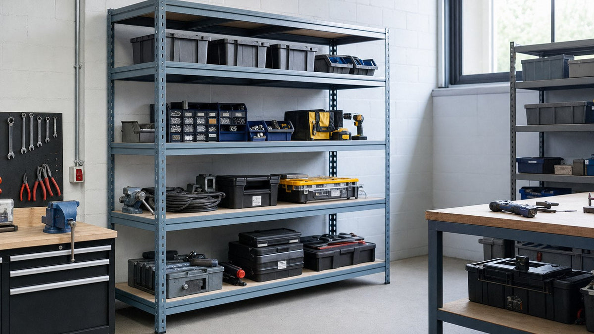 Proyectos de clientes con estanterías metálicas Master Rax en tienda, almacén y trastero