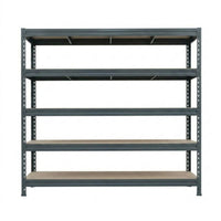 Anthrazitfarbenes BULLRACK RIVET Metallregal 200x120 cm, 5 Ebenen