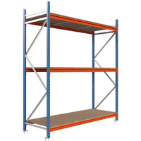 Estantería picking con tablero aglomerado 200x150x100cm 3 niveles Azul-naranja