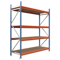 Estantería picking con tablero aglomerado 200x185x80cm 4 niveles Azul-naranja