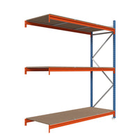 Módulo adicional para estantería picking con tablero aglomerado 200x150x100cm 3 niveles Azul-naranja