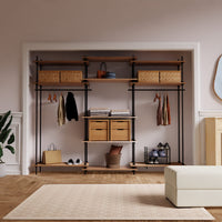 Metallregal DecoSeries mit 2 Kleiderschränken und 1 Standard L, dekorativ präsentiert
