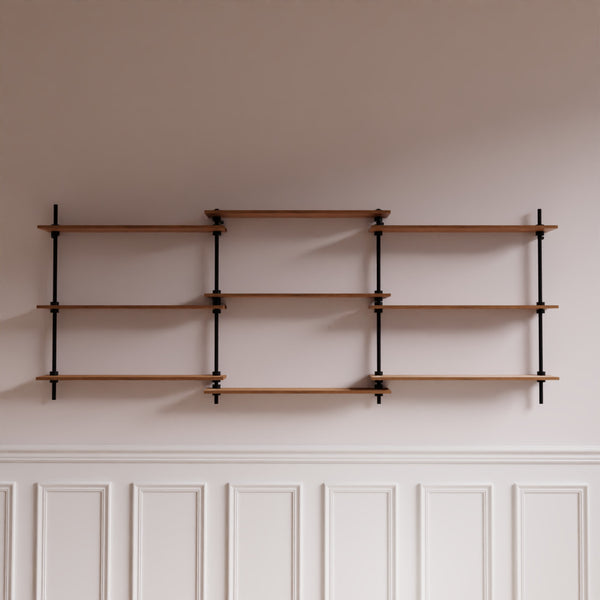 Wandregal DecoSeries mit 3 Regalen in Wohnraum-Umgebung