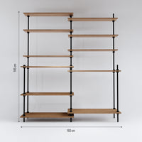 Größentabelle für DecoSeries Bäckerregal mit Metallrahmen und Holzablagen