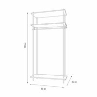 Technische Zeichnung des DecoSeries Kleiderschranks mit detaillierten Maßen und Aufbau