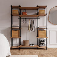 Dekorative Elemente am Metallkleiderschrank DecoSeries mit zwei StandardS Regalen