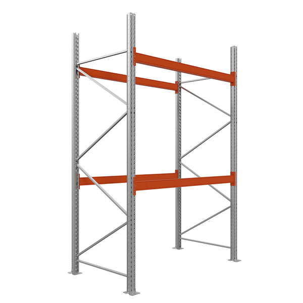 Metallregal mit 2 Modulen und 1 Ebene für Lagerung