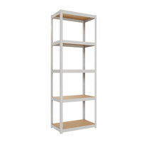 Seitenansicht eines Metallregals STYLE 70x40 mit fünf Ebenen
