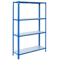 Steckbares Metallregal L-Form 120 cm mit 4 Ebenen 3-4 Ansicht