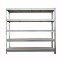 Estantería metálica para carga pesada BULLRACK RIVET PRO con tablero aglomerado 200x120x60cm 5 niveles galvanizado
