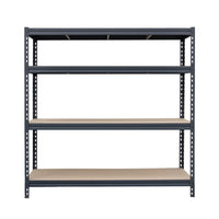 Schwerlastregal BULLRACK RIVET PRO, 200x180x45cm, Spanplatte, 4 Böden, anthrazitgrau