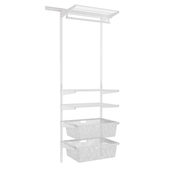 Offenes Schrank­system 200x60x40cm, weiß, mit Wandleisten