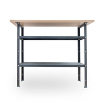 Metall-Werkbank 80x120x60 cm in Anthrazit, Frontansicht