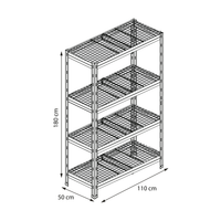 Technische Zeichnung HORECA Regal 110x50 cm mit Maßen