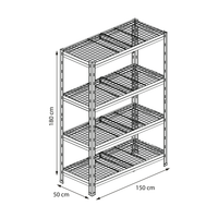 Technische Zeichnung HORECA Regal 150x50 cm mit Maßen