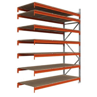 Weitspannregal - Anbauregal mit Spanplatte - 300x240x100 - 7 Böden