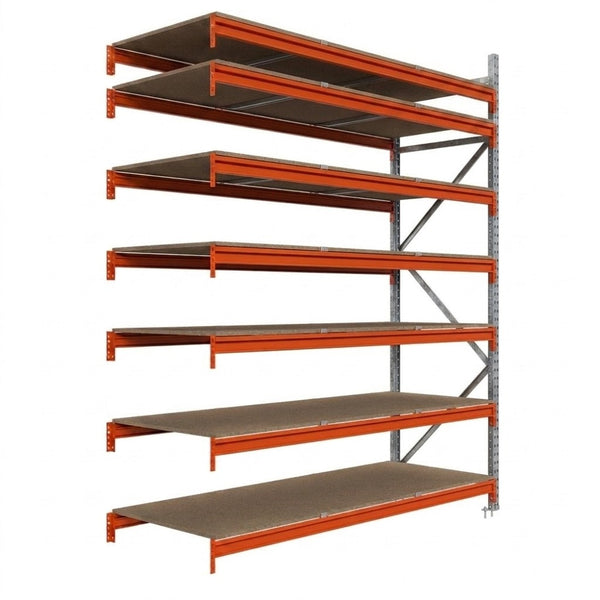 Průmyslové regály, přídavný modul, 250x185x60cm, 7 úrovní s DTD policemi, 790kg na polici