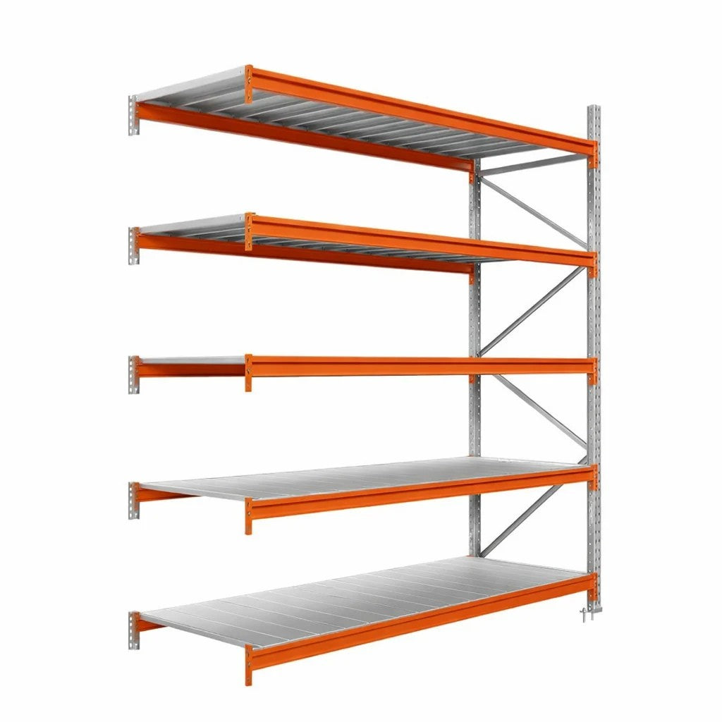 Weitspannregal - Anbauregal mit Metallboden - 200x240x100 - 5 Böden