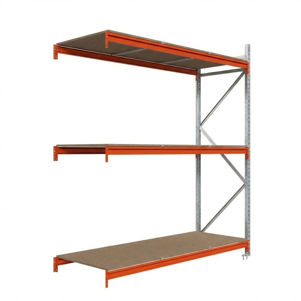 Weitspannregal - Anbauregal mit Spanplatte - 200x150x60 - 3 Böden
