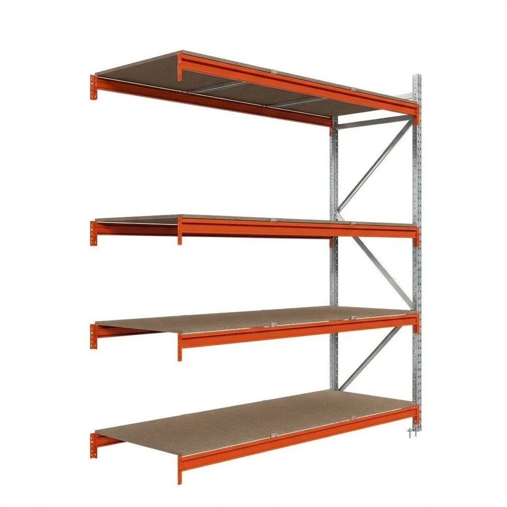 Weitspannregal - Anbauregal mit Spanplatte - 200x240x80 - 4 Böden