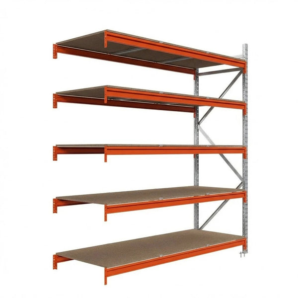 Průmyslové regály, přídavný modul, 300x225x60cm, 5 úrovní s DTD policemi, 660kg na polici
