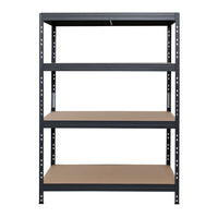 Metallregal RIVET 120x45/120x60 mit 1 Verstärkung und 4 grauen Regalböden