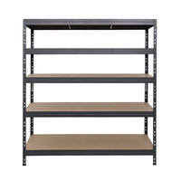 Metallregal RIVET 150x45/150x60 mit 2 Verstärkungen und 5 grauen Regalböden
