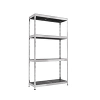 Metallregal Outdoor 4 Ebenen 100x40 cm Seitenansicht