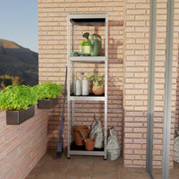 Estantería metálica para exterior 180x50x38cm 4 niveles
