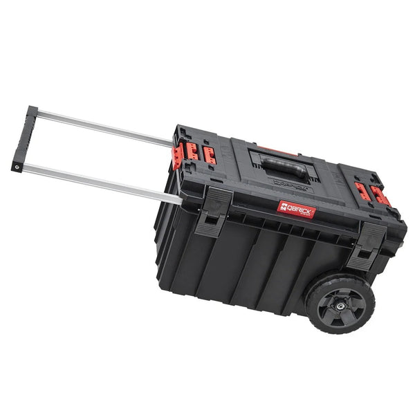 Qbrick System variabler Wagen für flexiblen Transport von Metallregalen und Lagerprodukten
