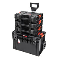 Qbrick System Pro Werkzeugkoffer x3 auf Transportwagen, mobil und praktisch