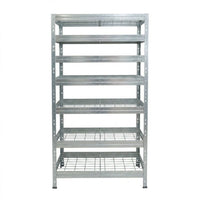 Verzinktes Metallregal Rivet DRM 252x90x45 cm mit 7 Ebenen