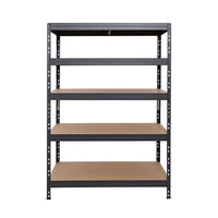 Metallregal Rivet DTD 252x120x45 cm, 5 Ebenen, grau beschichtet
