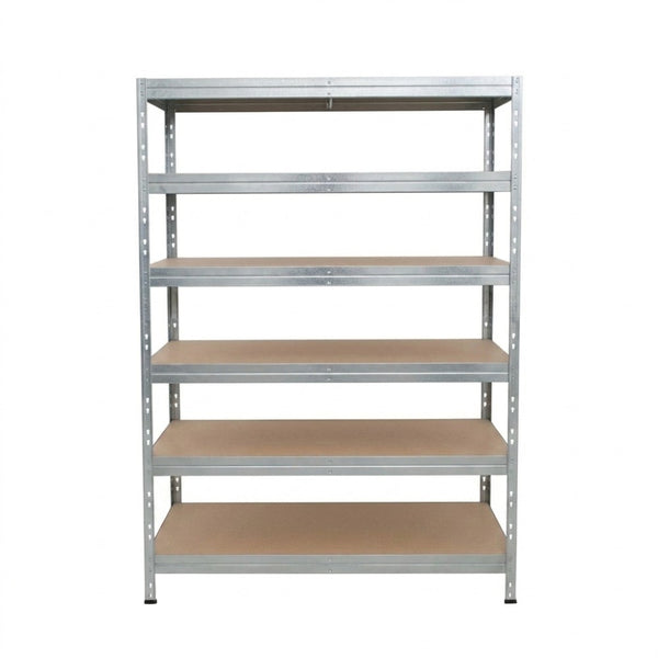 Estantería metálica sin tornillos RIVET PRO con tablero aglomerado 252x120x45cm 6 niveles galvanizado