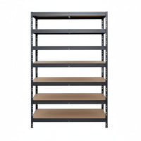 Estantería metálica sin tornillos RIVET PRO con tablero aglomerado 252x120x45cm 7 niveles gris