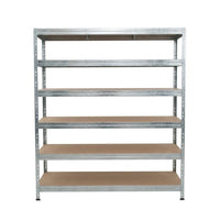 Estantería metálica sin tornillos RIVET PRO con tablero aglomerado 252x150x60cm 6 niveles galvanizado