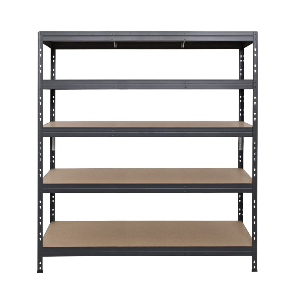 Metallregal Rivet DTD 252x150x60 cm, 5 Ebenen, grau beschichtet