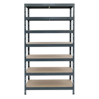 Metallregal mit 7 Ebenen in Grau, robust und funktional