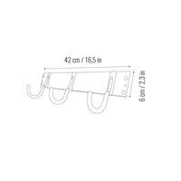 Accesorios RIVET rail de gancho para estantería metálica