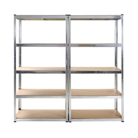 2db nagy teherbírású polc 180x90x40cm, 5db HDF polclap, horganyzott