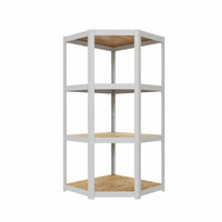 Büro-Eckregal AR Style, 150x70x70x40 cm, 4 Böden, weiß