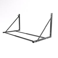 Seitenansicht des Reifenregals 71x131x71 aus Metall